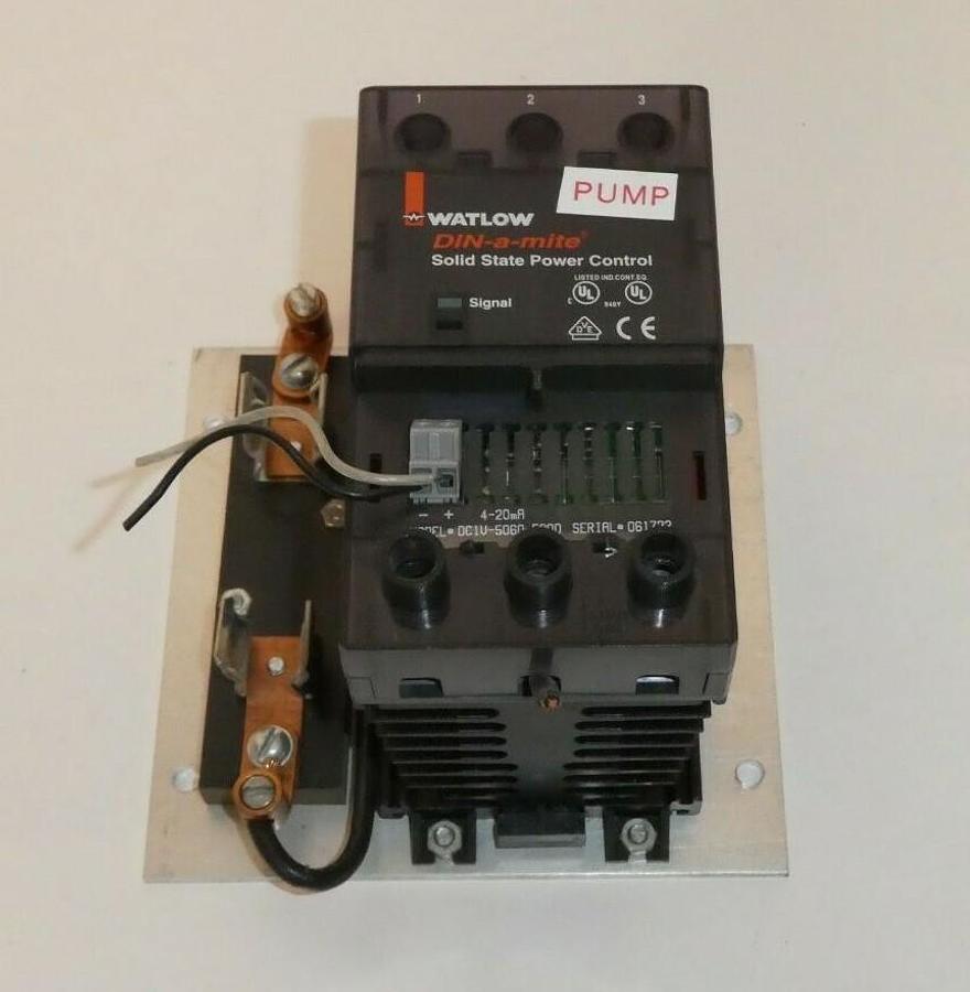 Used WATLOW DC1V-5060-F000 4-20mA DIN-a-mite Solid State Power Control *No Cover*