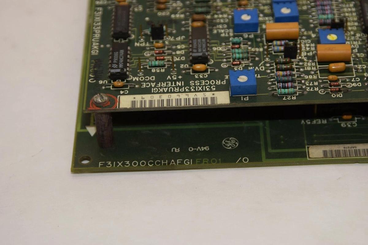 Used GE GENERAL ELECTRIC F31X300CCHAFGIFR01/0 Control Card & 531X133PRUAKG1 Interface