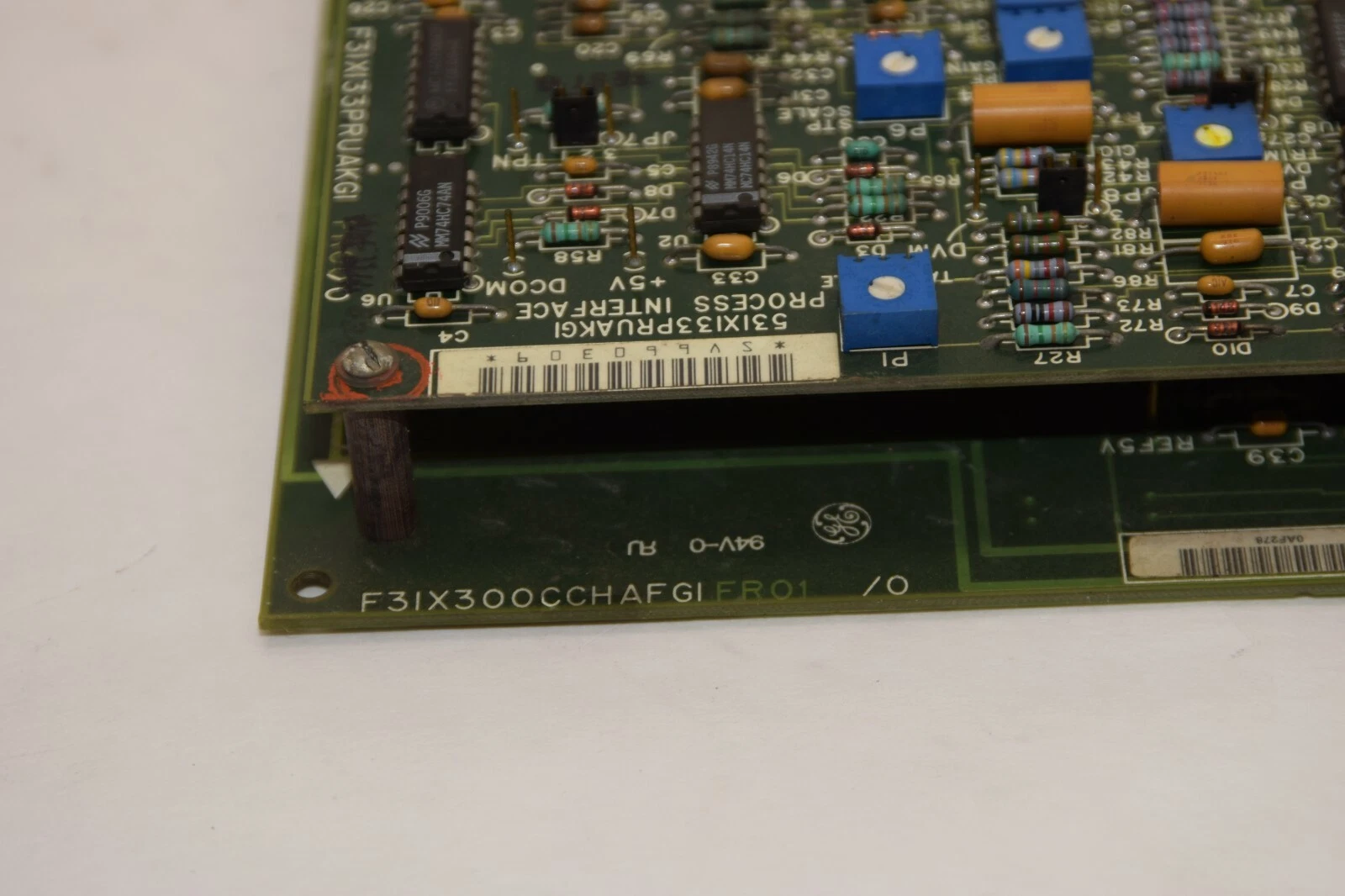 Used GE GENERAL ELECTRIC F31X300CCHAFGIFR01/0 Control Card & 531X133PRUAKG1 Interface