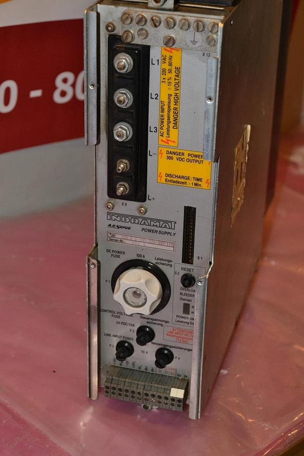 Used INDRAMAT AC SERVO POWER SUPPLY KDV 1.2-100-220/300-115 1.2 100 220 300 115