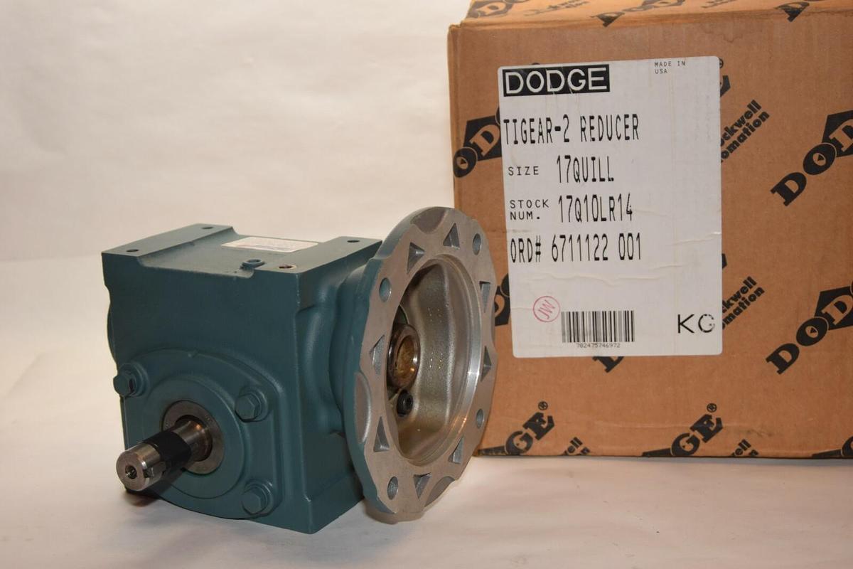 NEW) DODGE TIGEAR-2 17Q10LR14 Size 17 Worm Gear Box Speed Reducer Ratio 10 10:1