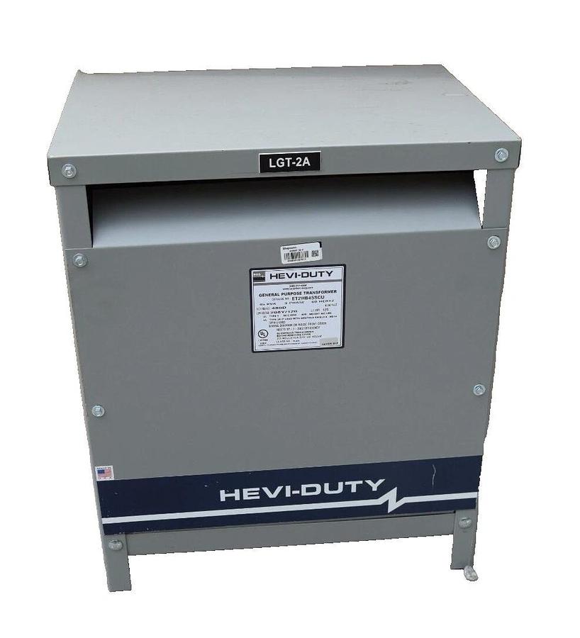 Used EGS Hevi-Duty HeviDuty Gen Purp Transformer ET2HB45SCU 45kva 3ph 480D 208y/120