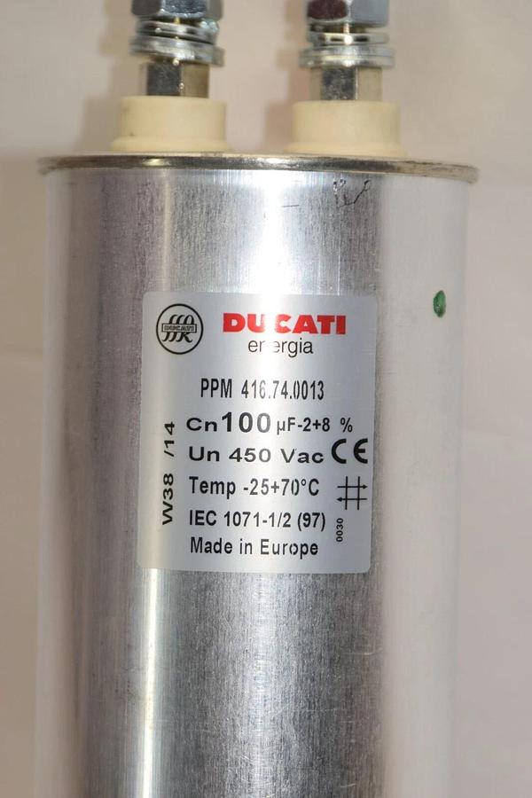 (NEW) DUCATI PPM 416.74.0013 100uF -2+8% 450Vac Capacitor