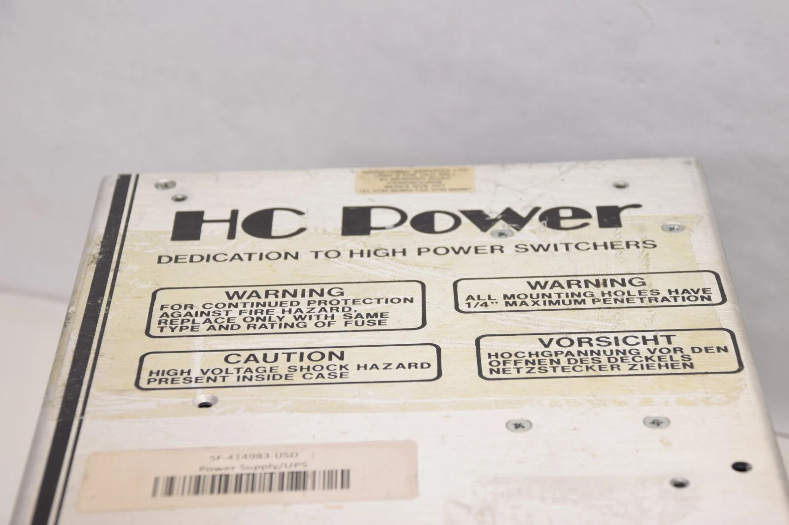 Used HC POWER HC15-1M , HC151M 208/240Vac 15Amp Power Supply Switcher