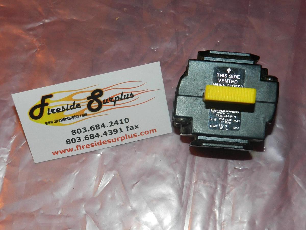 Used NORGREN SHUT OFF VALVE T73E-2AA-P1N T73E2AAP1N T73E 2AA P1N 250 PSI 17 BAR