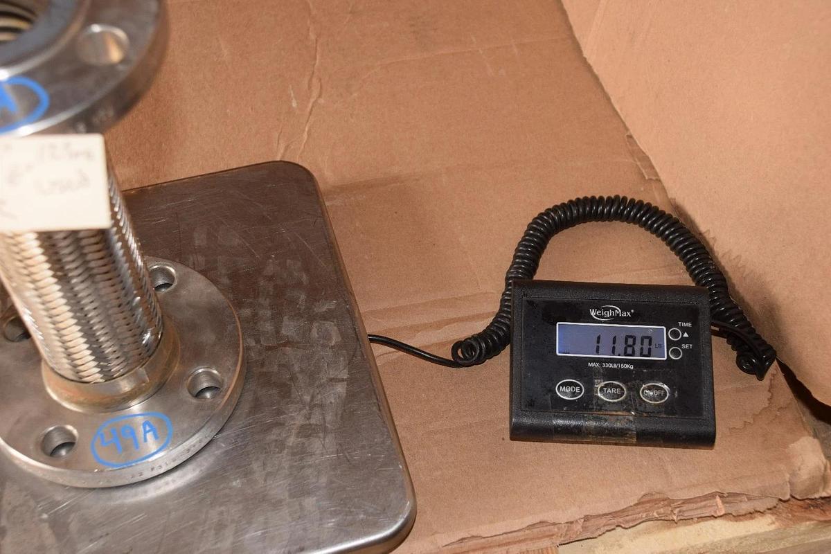 Used Flow components 12" Long  2" ID Stainless Steel Flexible Coupling 316 316L A182