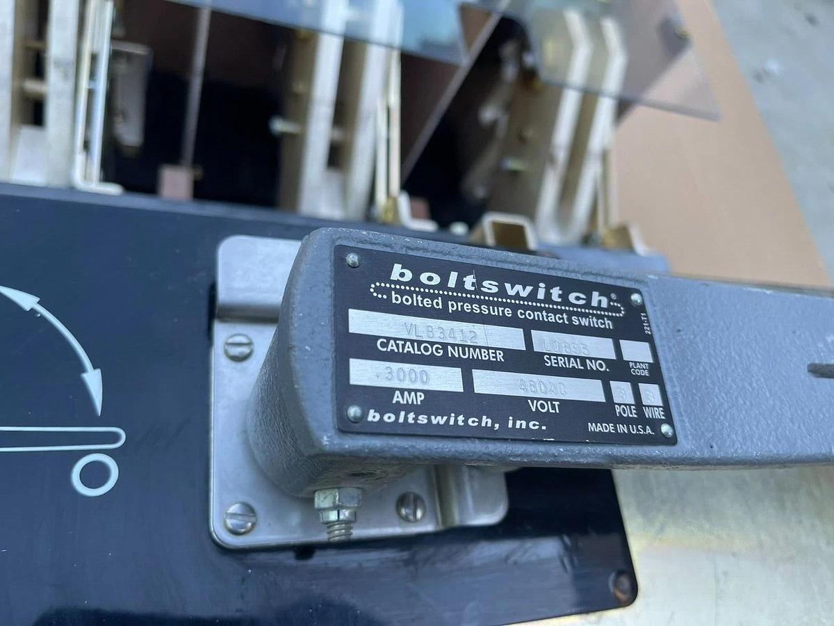 Used Boltswitch Bolted Pressure Contact Bolt Switch VLB3412 3000 Amp 3000A 480vac