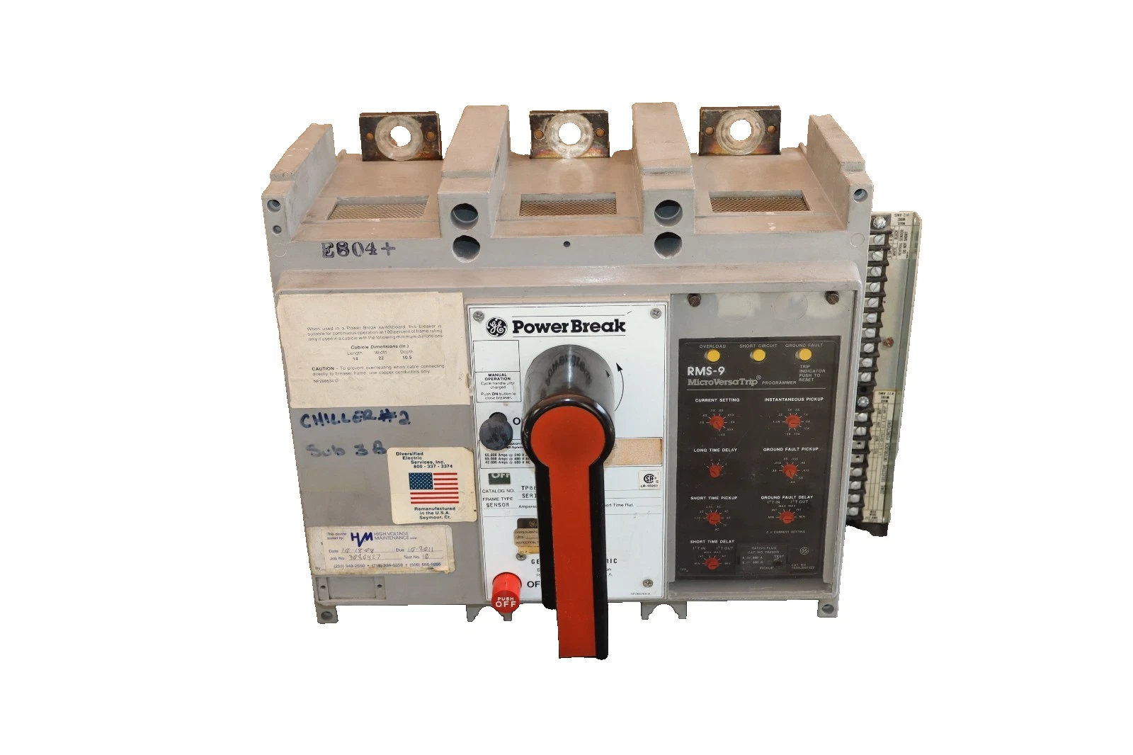 Refurbished GE General Electric Circuit Breaker Power Break 800A Amp TP88SSZ TR8S800 GF
