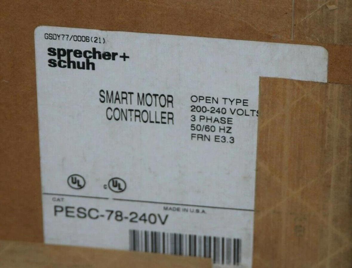 (NEW) SPRECHER + SCHUH PESC-78-240V 200-240V 3PH 50/60Hz Smart Motor Controller