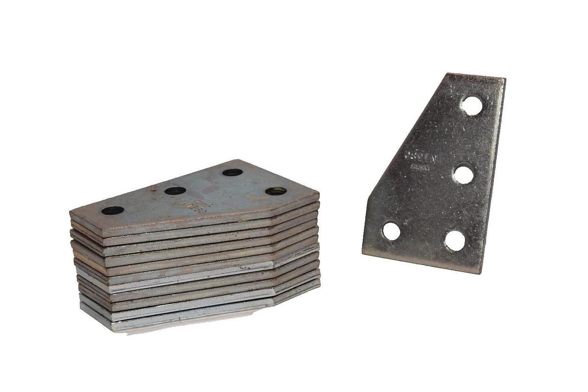 Unistrut N1380 4-Hole Flat Gusset Plate Fitting (New - Lot of 12)