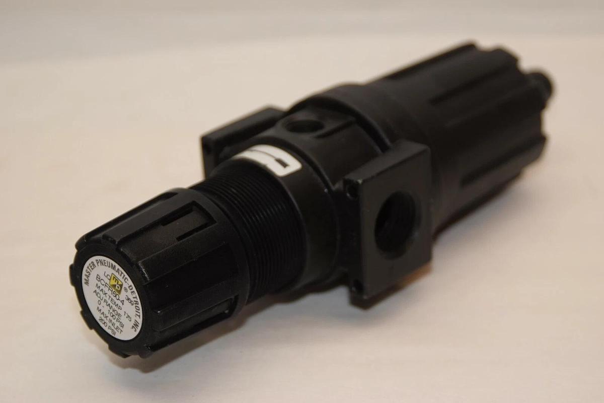 Used MASTER PNEUMATIC BCFR60-4 0-100psi Max Temp 175 Regulator