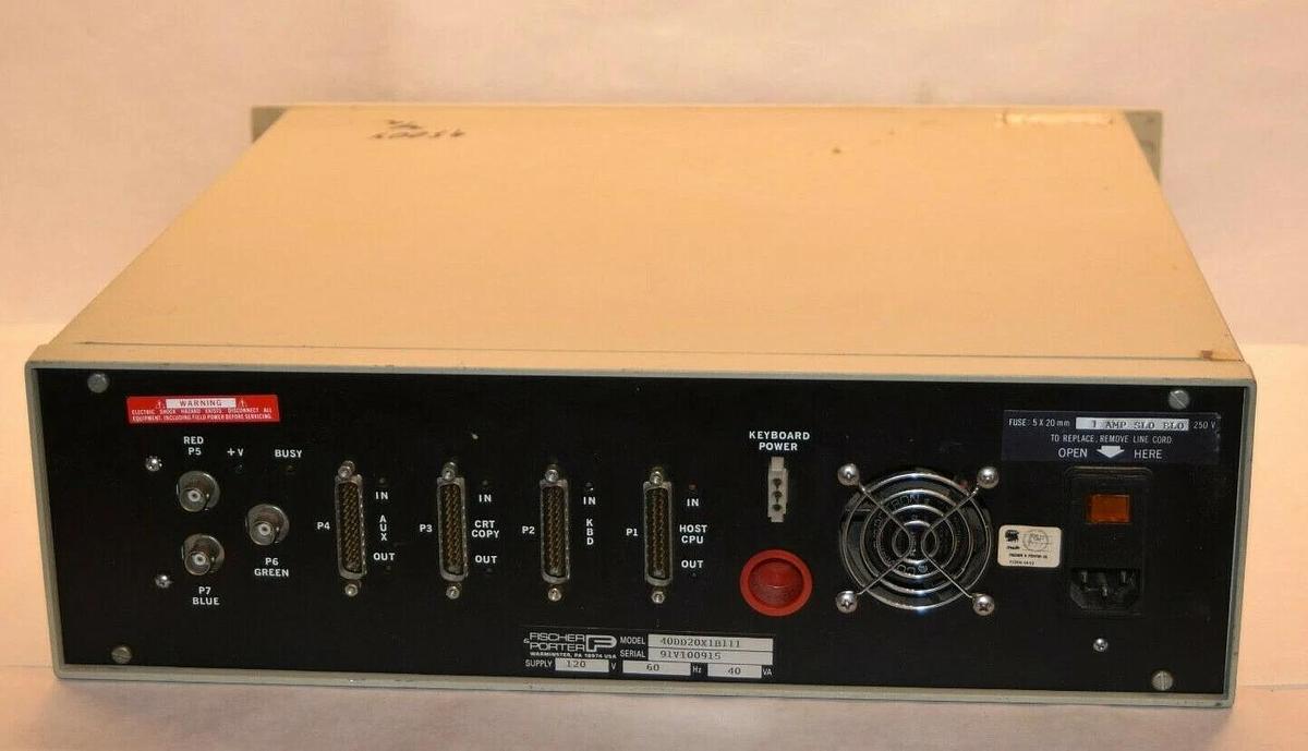 Used FISCHER & PORTER 40DD20X1B111 120V 60Hz 40VA 1A slo blo DCI System