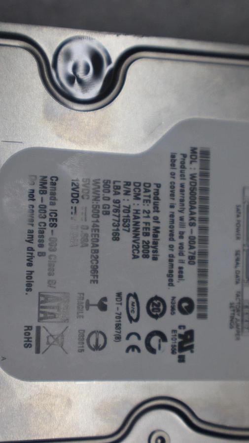 Used (Lot of 10) HDD Hard Drive Big Large Lot - 8 SATA and 2 MOLEX 500gb 160gb 80gb