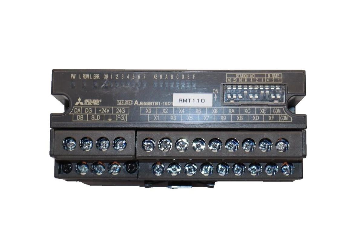 Used MITISUBISHI ELECTRIC AJ65SBTB1-16D1 24Vdc 5mA Input Unit