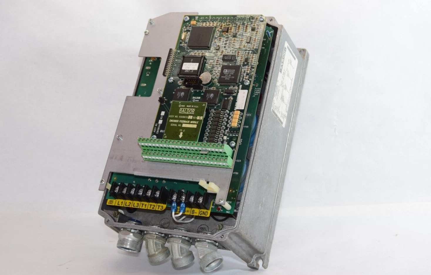Used BALDOR ZD18H405-W 460Vac 3Ph 50/60Hz Vector Drive
