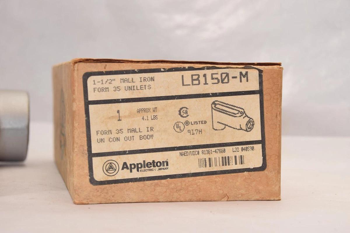 (NEW) APPLETON LB150-M , LB150M 1-1/2" Unilet Conduit Outlet