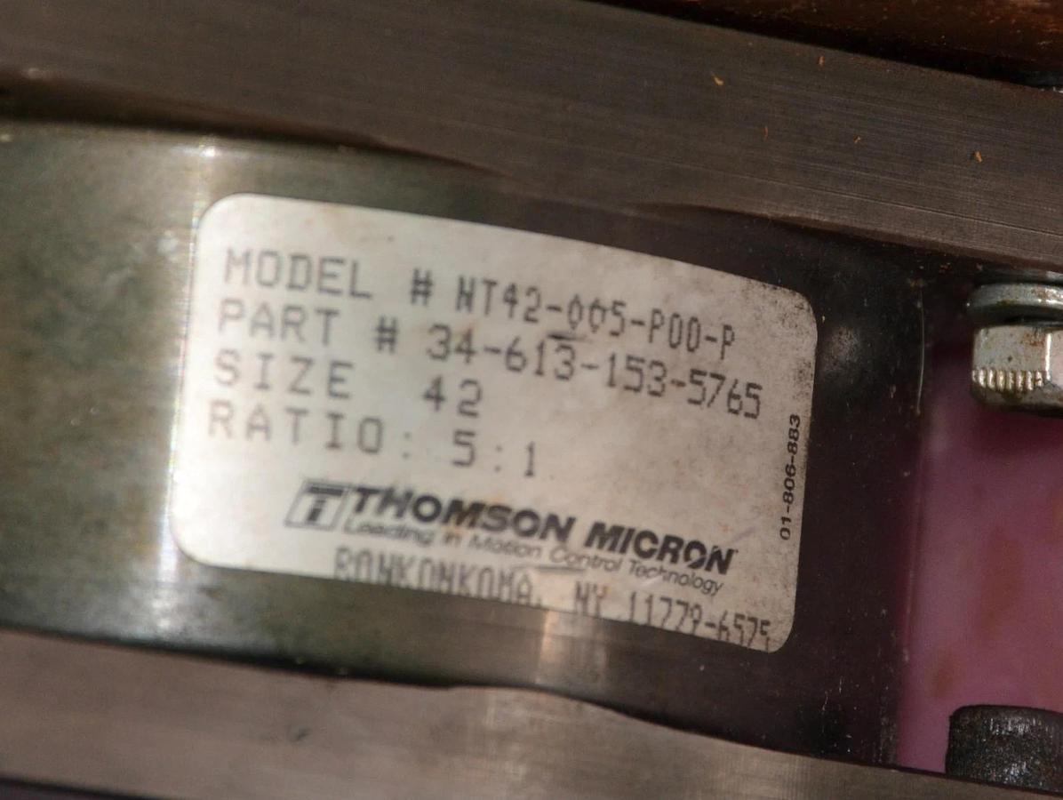 Used THOMSON MICRON TRUE PLANETARY GEARHEAD NT42-005-P00-P 34-613-153-5765 SIZE SZ 42