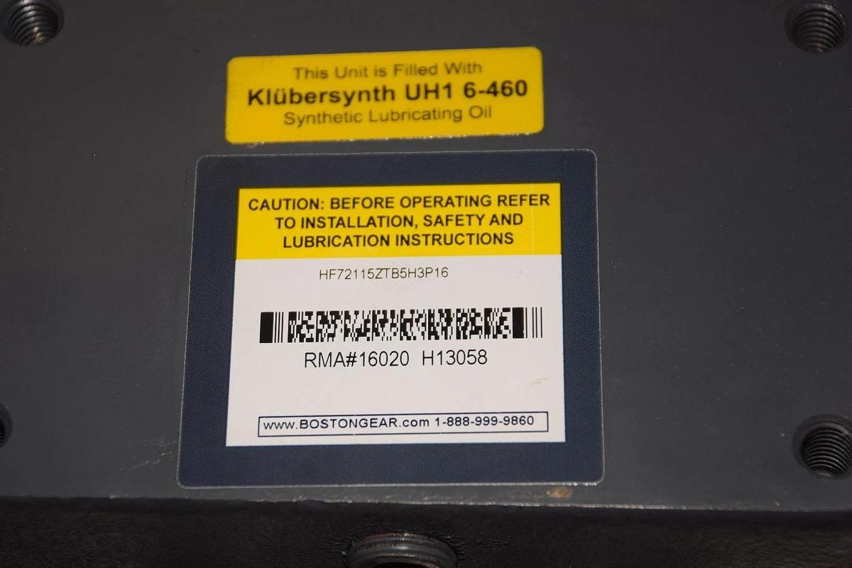 BOSTON GEAR HF72115ZTB5H3P16 1.72HP GEAR REDUCER RATIO 15 NEW