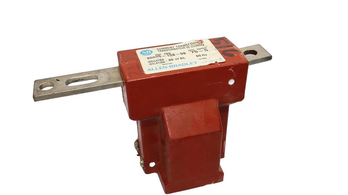 Used Allen Bradley 80025-158-08 , 8002515808 75:5 Ratio 60Hz Current Transformer