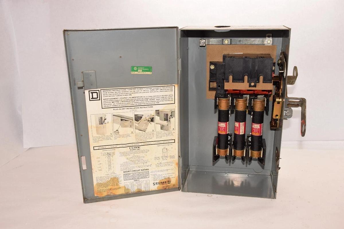 Used SQUARE D PQ3606G PQ-3606 Ser 4 60A 60 Amp 3PH 3W 600V I-Line Busway Unit Switch