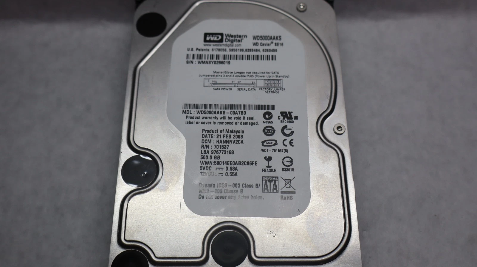 Used (Lot of 10) HDD Hard Drive Big Large Lot - 8 SATA and 2 MOLEX 500gb 160gb 80gb