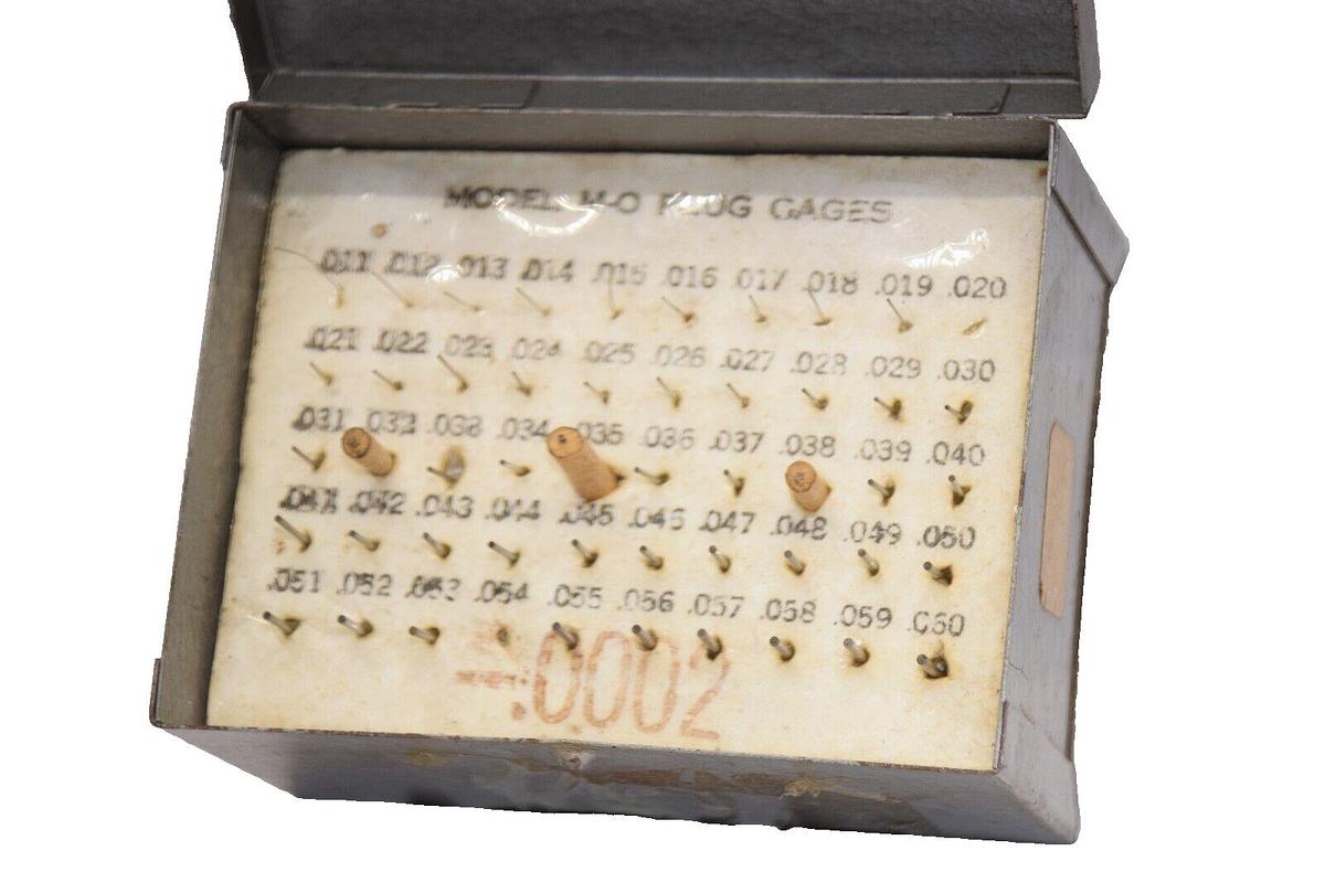 Used MEYERS M-O Plug Gauges .011-.060 Gauge Holder Marker