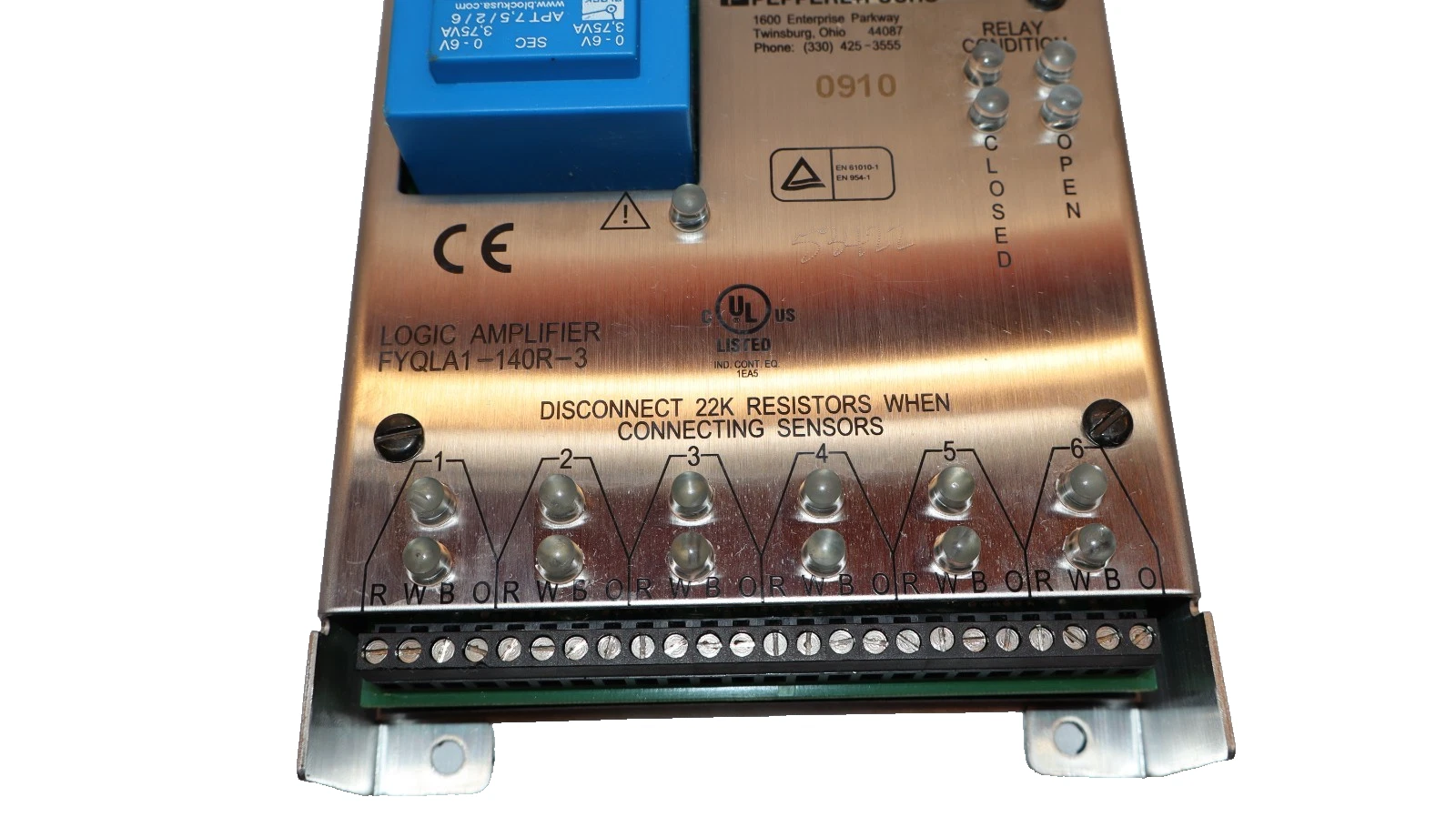Used Pepperl + Fuchs FYQLA1-140R-3 , FYQLA1140R3 Logic Amplifier