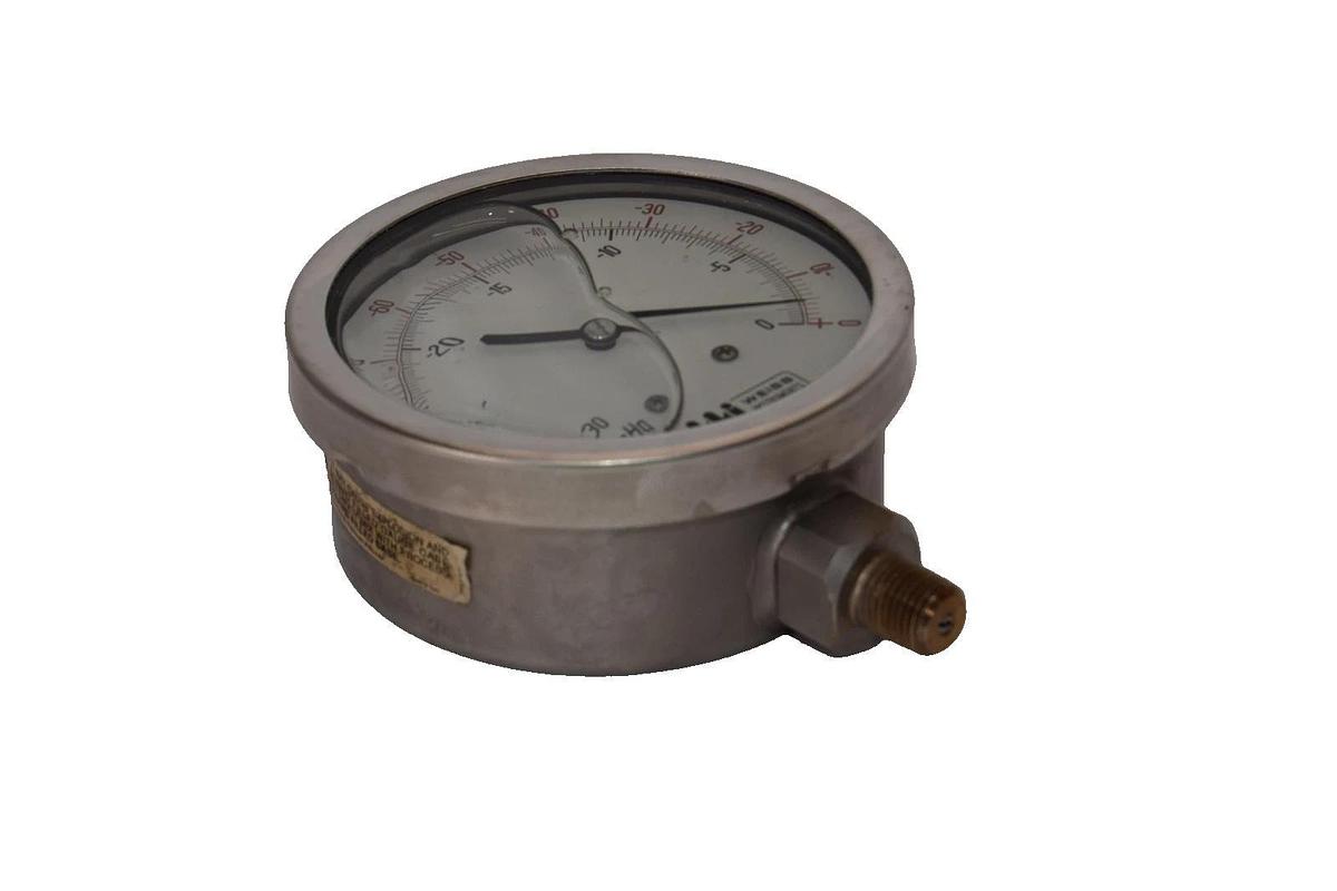 Weiss Instruments' 0-neg 100kpa 0-Neg 3 inHg 1/4" Npt Vacuum Gauge (New)
