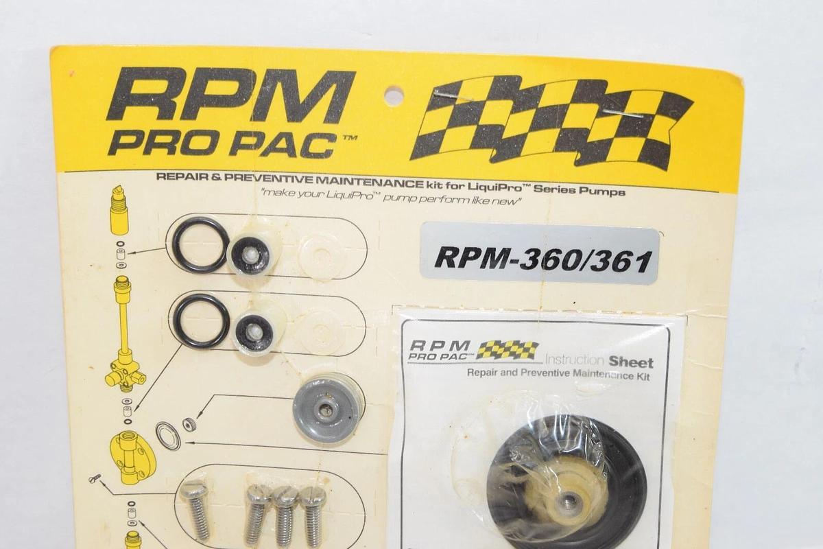 RPM PRO PAC LMI Milton Roy RPM-360/361 Diaphragm Pump Rebuild Kit (New)