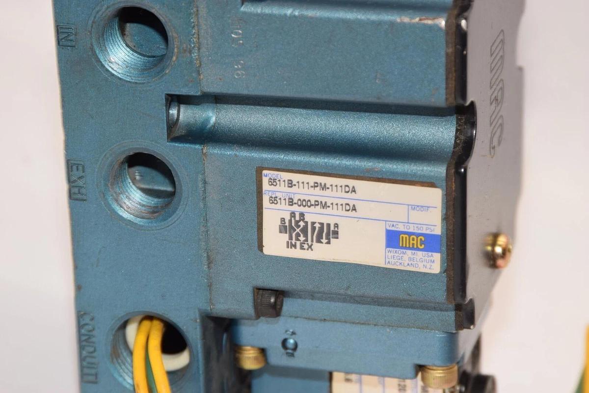 (NEW) MAC VALVES 6511B-111-PM-111DA 150psi Solenoid Valve