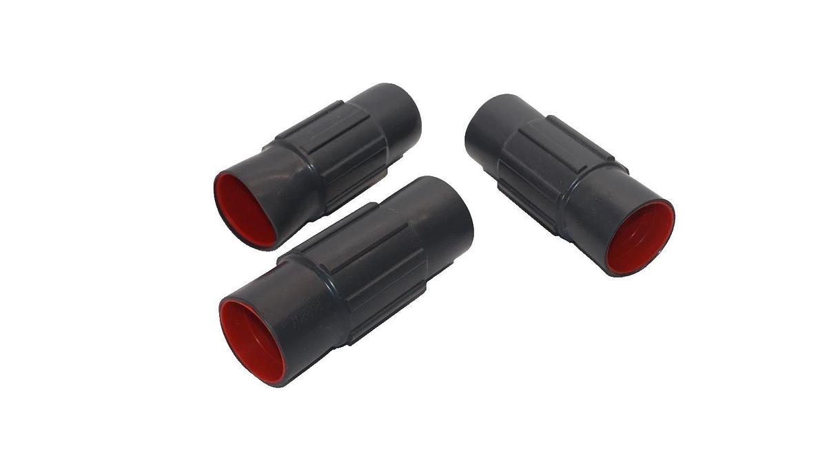 (New - Lot of 3) ROBROY  1-1/4" Conduit Body Straight Fitting Coupling Red