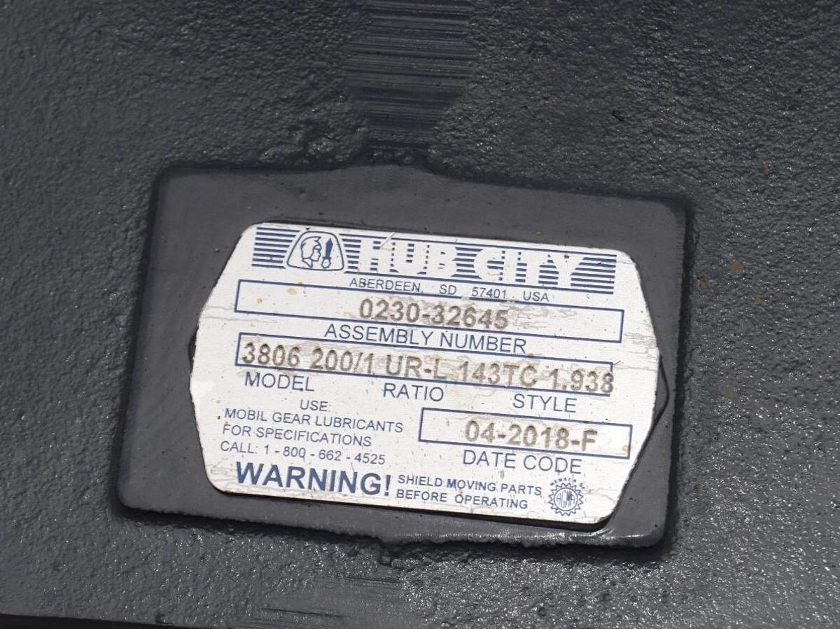 Hub City URL Gear Box Speed Reducer 0230-32645 3806 200/1 UR-L 143TC 1.938 (NOS)