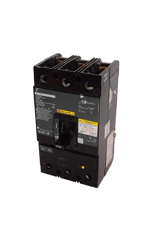 Used Square D 250A Circuit Breaker 0W6129A KH 250 Amp 3 Pole