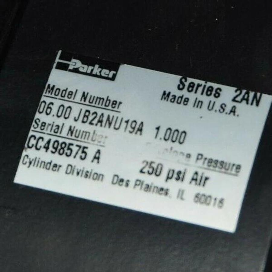 (NEW) PARKER 06.00 JB2ANU19A 1.000 250psi Series 2AN Pneumatic Cylinder