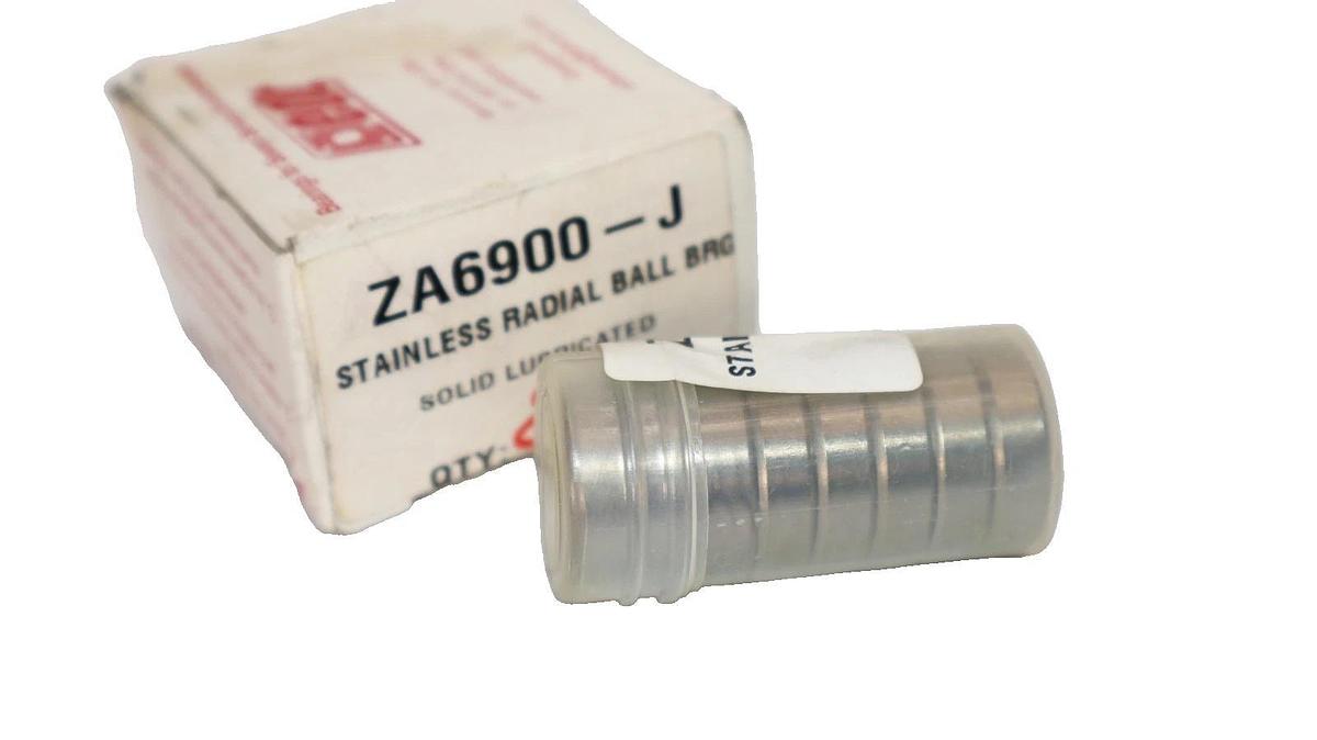 (NEW - Lot of 8) EDT ZA6900-J , ZA6900J Stainless Radial Ball Bearing