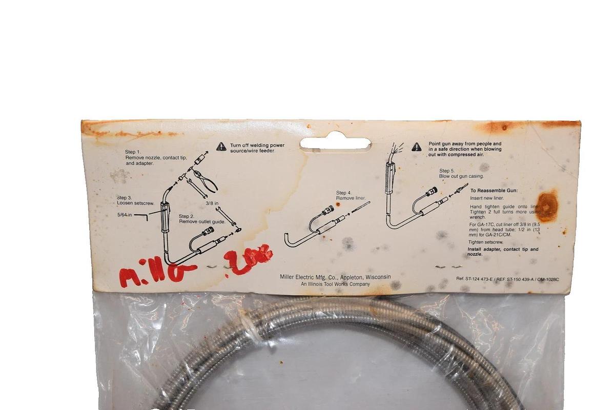 Miller 129179 , GA21C / MWG21C / GA20C MIG Gun Liner .030/.035x15Ft (New)