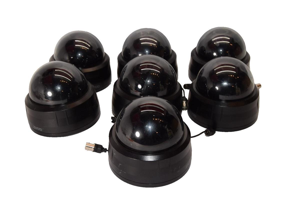 Used Ganz ZC-DW4312NHA-BL-TD 12Vdc 4.2W 3.3-12mm Dome Security Camera (Lot of 7)