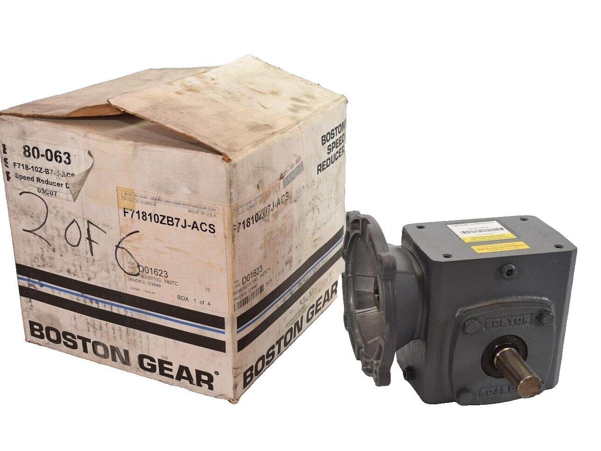 BOSTON GEAR Gear Box Speed Reducer F718-10Z-B7-J-ACS F71810ZB7JACS Ratio: 10