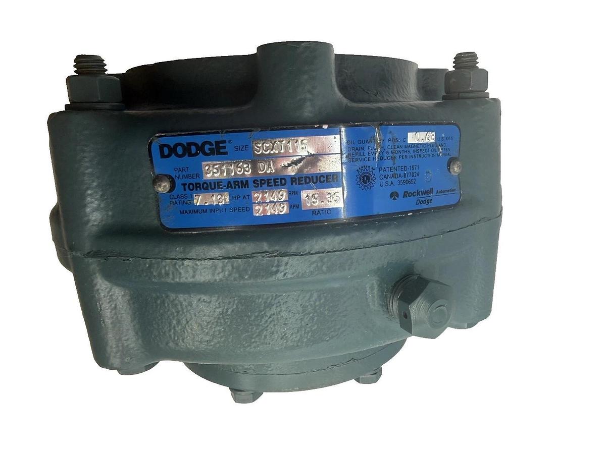 Dodge SCXT115 351163-DA Torque-arm Speed Reducer Gear box 15.35 : 1, 7.13 HP New