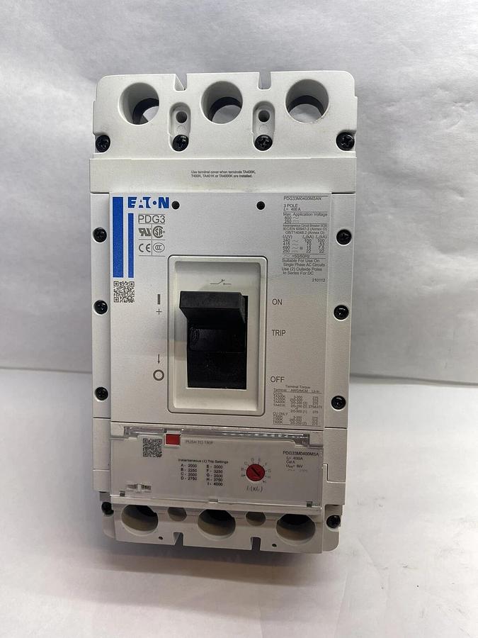 Cutler Hammer EATON Circuit Breaker: 400 A Amps, PDG33M0400MSAN, PDG3