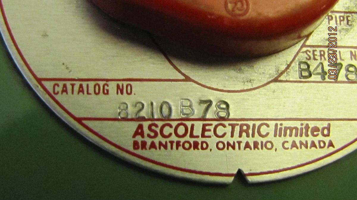 Used ASCO VALVE 8210B78 PIPE 1" 120V 120 V