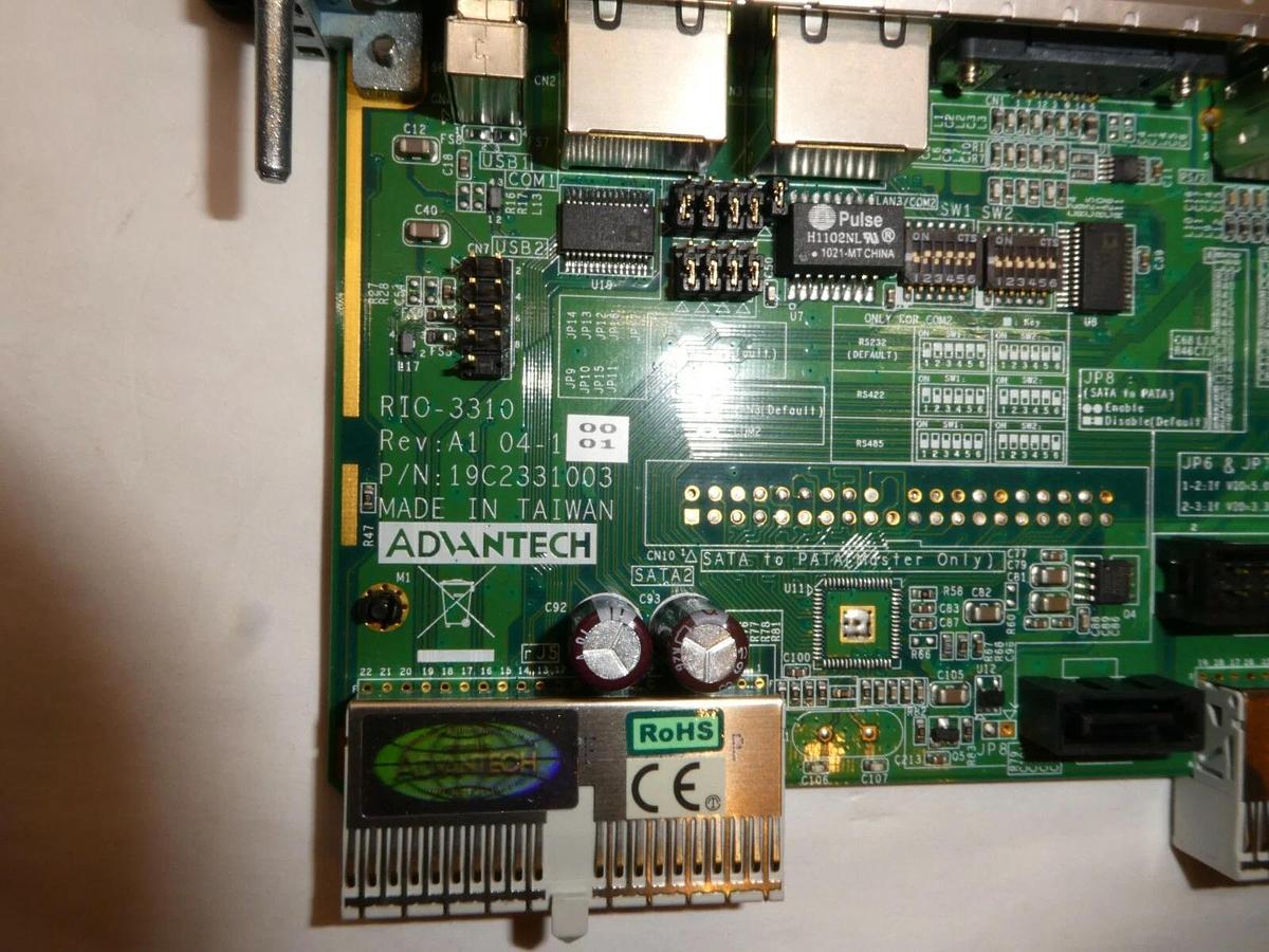 Used Advantech board RIO-3310 A1, 19C2331003,  RIO-3310AE