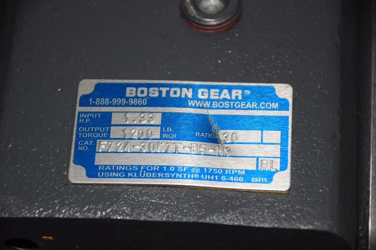 BOSTON GEAR F724-30KZT-B5-H3 1.33HP GEAR REDUCER Ratio: 30 NEW