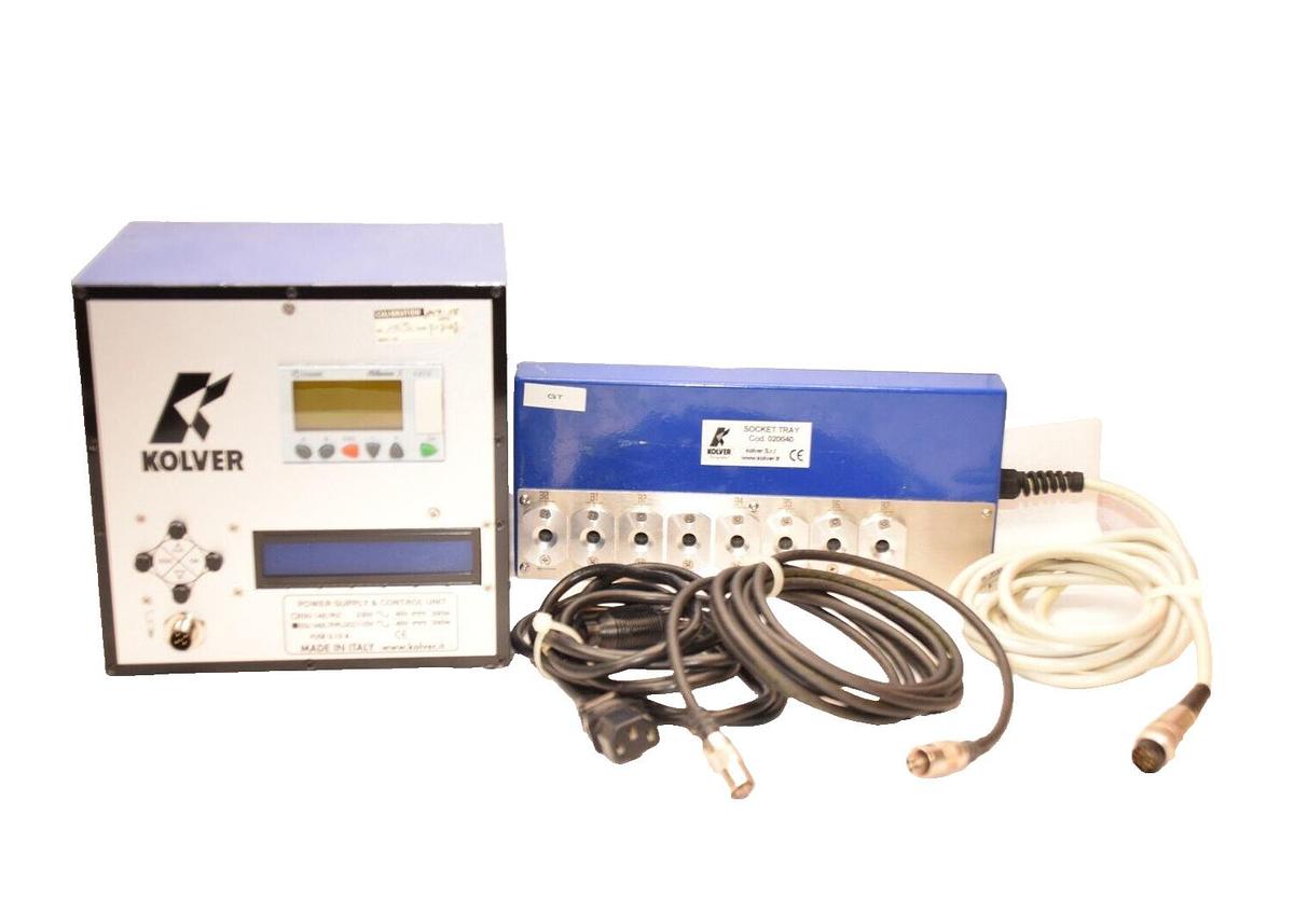 Used Kolver EDU 1AE/LTP/PLC/CC Power Supply Control Unit w/ Socket Tray 020040