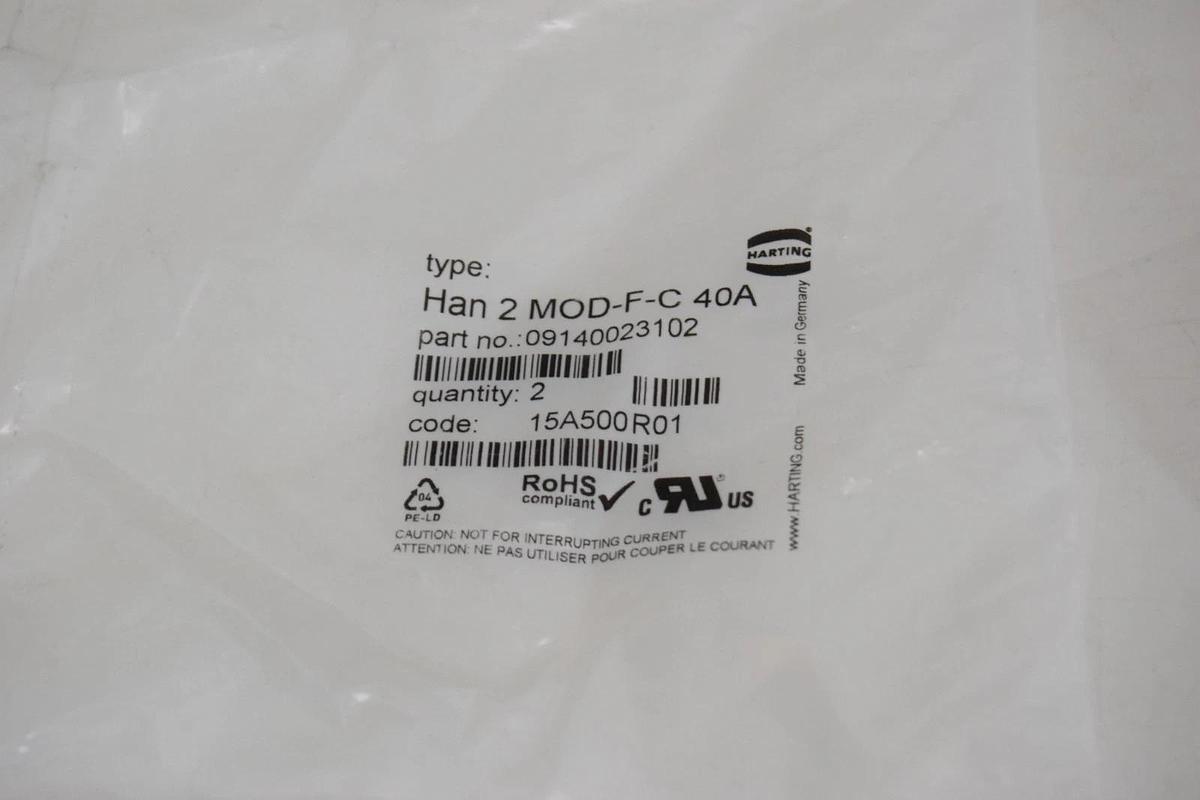 Harting Female Modular Connector Han MOD-F-C 40A 09140023102 (New - Lot of 4)