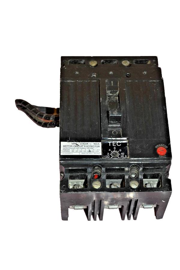 Used GENERAL ELECTRIC SWITCH MAG-BREAK MOTOR CIRCUIT PROTECTOR TEC 36 A 160 TEC36A160