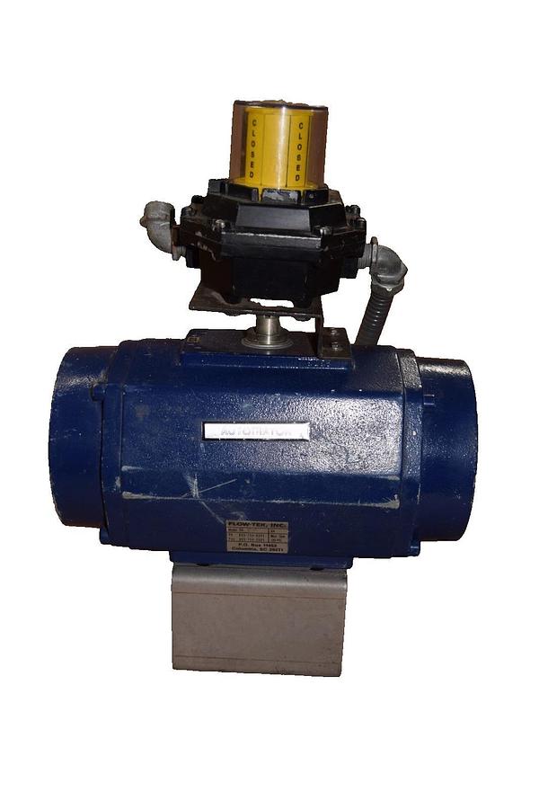 Used Flow-Tek Inc SR , SR-DA 120psi Automator , Actuator w/ Valve Position Indicator