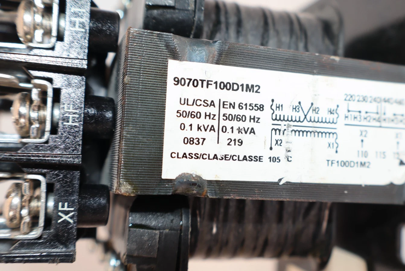 Used Square D Transformer with Fuse Holder 9070TF100D1M2