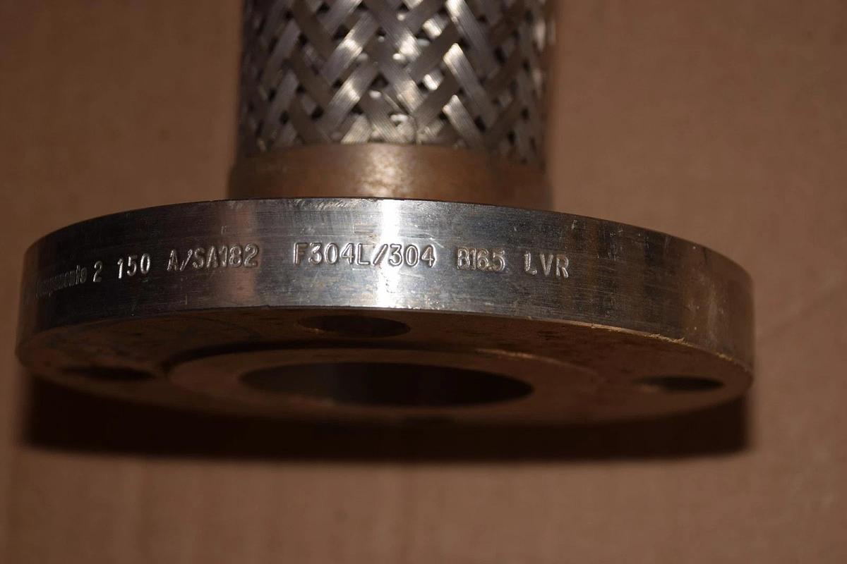 Flow components 12" Long 2" ID Stainless Steel Flexible Coupling 304 SA182 B16.5