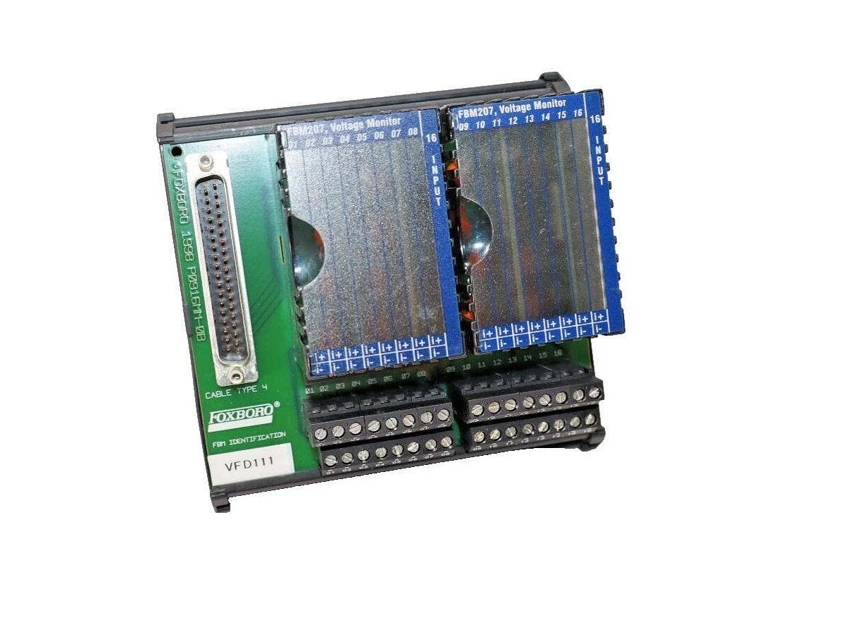 Used FOXBORO INVENSYS FBM207 P0916AM 0D RY0834 Voltage Monitor 16 Input Module